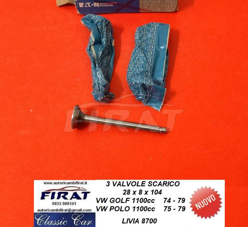 VALVOLE SCARICO VW GOLF 1100 - POLO 1100 (8700)